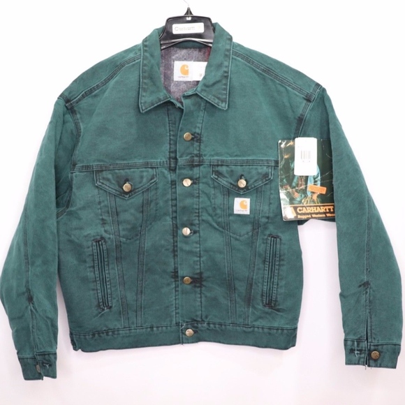 Carhartt Other - Vintage New Carhartt Stone Wash Denim Jacket Green